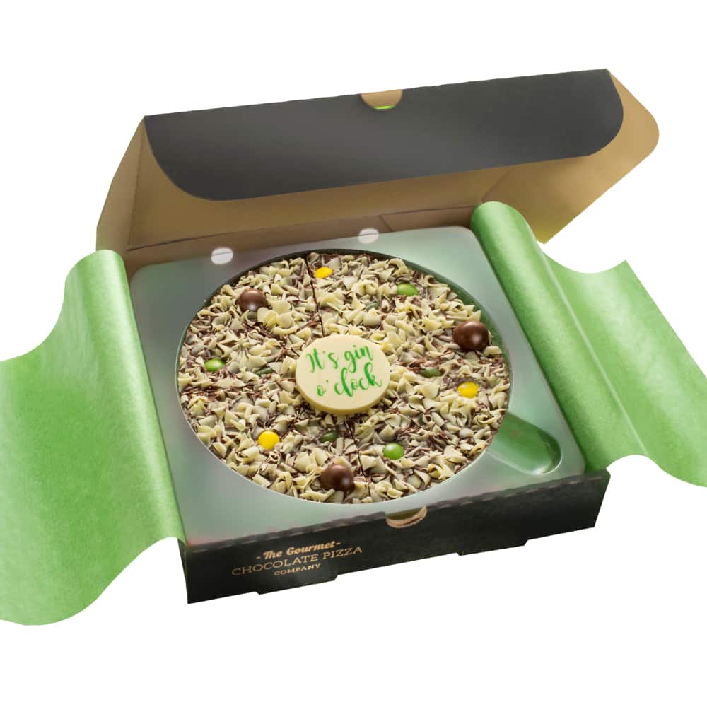 Our 7 inch Gin and Tonic flavoured Chocolate Pizza offers the perfect balance of flavours